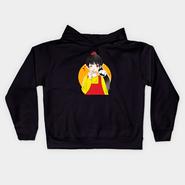 Potato girl Kids Hoodie by MPArt